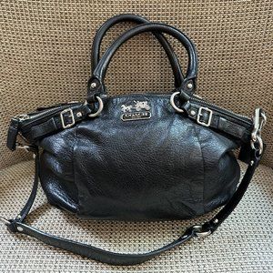 COACH Sophia Black Leather Satchel